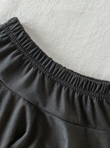 SHEIN 2-Piece Baby Girl Casual Fashion Preppy Style Lapel Striped Top And Versatile Skirt Set Suitable For Spring And Summer Preppy Style Daily Wear