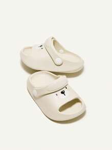 Cozy Pixies Cute Bear Pattern Breathable Soft Comfortable Anti-Slip Durable All-Match Baby Sandals With Holes