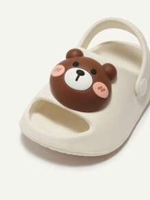 Cozy Pixies Cute Bear Pattern Soft Comfortable Anti-slip Baby Sandals