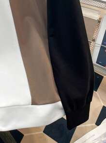 SHEIN 青少年男孩休闲运动衫，运动街头朋克摇滚学院风，适合日常穿着、派对、音乐节，适合春秋冬季 - 彩色 - 查看 5