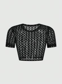 Fairmaia Oktober Dirndl Tradycyjna Niemiecka Koronkowa Bluzka w Jednolitym Kolorze Dla Kobiet Top Dirndl Tradycyjny Koronkowy Top W Jednolitych Kolorach Dla Kobiet, Tradycyjna Letnia Moda, Halloween - Czarne - Zobacz 2