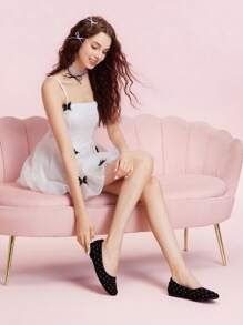 CUCCOO DOLLMOD Flat Sole Shoes For Summer Spring Shoes Spring Break Easter For Christmas - Black - View 8