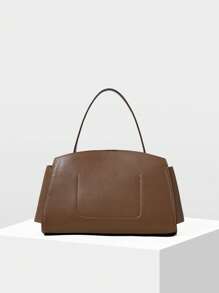 MOTF PREMIUM IRONMONGERY PU 皮革手提包 - 棕色 - 查看 3