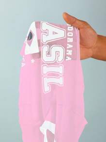 Swim SXY 3 件套女士沙滩装：性感拼色三角吊带比基尼上衣和无袖圆领罩衫 - 粉色 - 查看 3