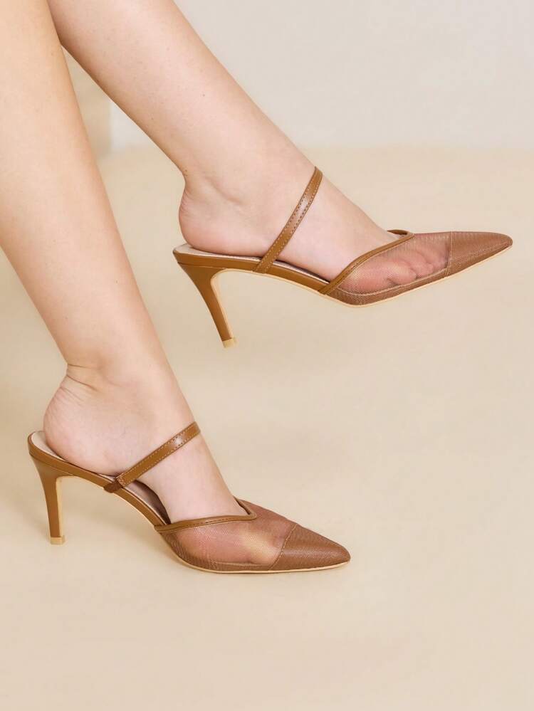 ESCARPINS À TALON HAUT POINTUS MINIMALISTES POUR FEMMES