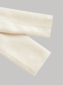 SHEIN MOD 缺口领长袖收腰复古风格米色西装外套，女士西装外套，复古风格，收腰西装外套，白色西装