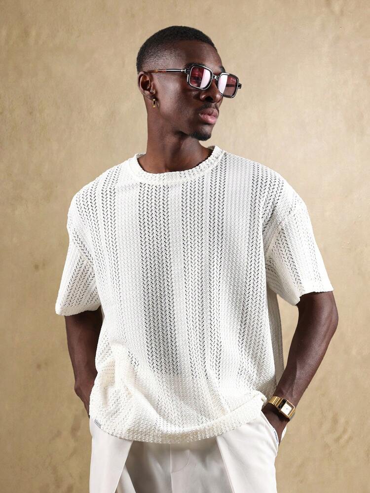 Regata arejada com textura e trama aberta