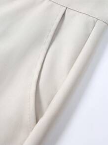 Manfinity Mode Herren Anzug in Große Größen, Zweireihiger einfarbiger Blazer und Hose Set - Rostige Rose - Übersicht 7