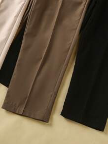3pcs/Pack Girls Wide Leg High Waist Loose Casual Trousers, Pink/Black/White/Beige, Slim Fit, Suitable For Autumn/Winter/Spring, 2024 New Arrival, Suitable For Commuting And Versatile Wear Kids Pants Girls Pants Loose Pants For Girls Kids Wide Leg Pants Girl Uniform Pants