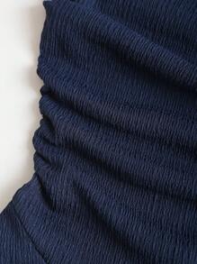 Sweetra Y2K Sexy Jacquard Ruched Bandeau Mini Dress