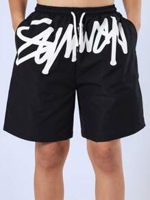 SUMWON Boys Summer Printed Swimming Trunks Beach Pool Board Shorts Athletic Water Sports Drawstring Swimwear Surfing Holiday Beachwear