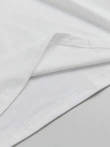 Áo thun nam cổ tròn tay ngắn in chữ sóng thời trang - trắng - Xem 3