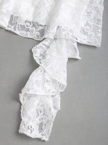 Sweetra New Asymmetric Lace Design Dress For Women