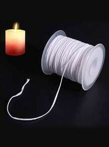 1 rollo de mecha de vela blanca, Hazlo tú mismo para hacer velas, Decoración del hogar, Dormitorio, Boda, Regalos de fiesta, Festival, Decoración del hogar - Blanco - Ver 1