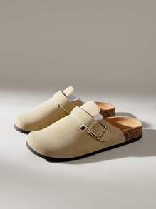 Solecia Dép đế xuồng thời trang nữ, mũi tròn có khóa vuông, phù hợp với giày nữ - Màu be - Xem 2