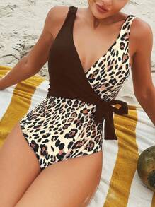 SHEIN Swim 2025 Women's One-Piece Printed Random Swimsuit, Supplier Has Purchased Printing Copyright For Summer Beach Vacation - Multicolor - View 5