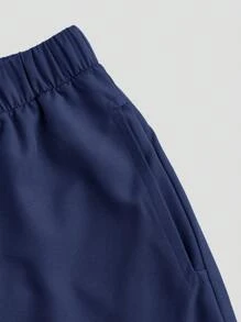 TaskEZ 制服套装：V 领短袖修身衬衫、抽绳直筒休闲裤、手术服套装 - 深邃藍 - 查看 8