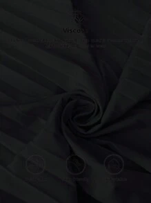 SHEIN LUNE 女士粉色褶皱迷你连衣裙，荷叶边短袖，适合夏季浪漫度假休闲穿着 - 黑色 - 查看 7