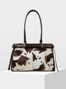 MOTF PREMIUM PU LEATHER CONTRAST BINDING SHOULDER BAG - Multicolor - View 1