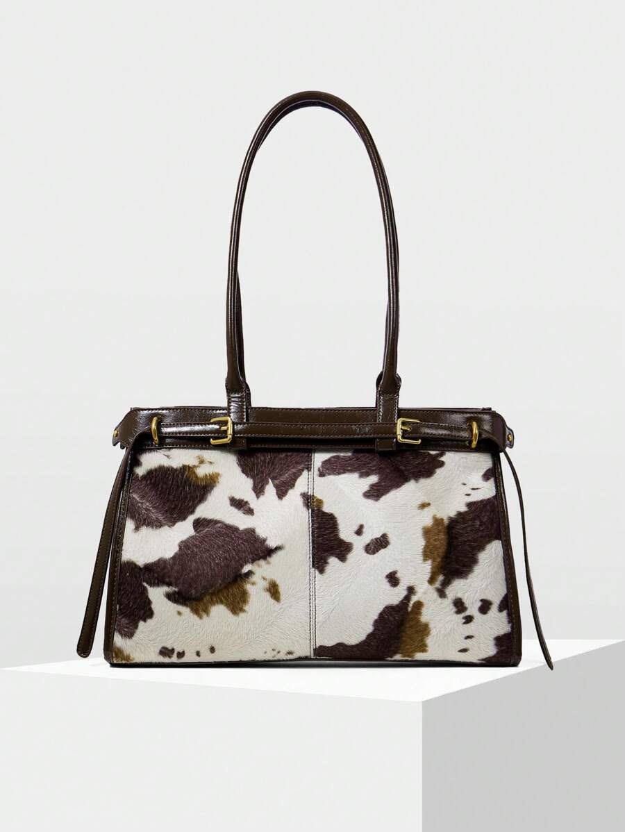 MOTF PREMIUM PU LEATHER CONTRAST BINDING SHOULDER BAG - Multicolor - View 1