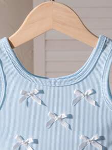 SHEIN Playful Pals Váy chữ A công chúa ballet mới cho bé gái mùa hè màu đen họa tiết bướm xếp nếp cổ điển - Màu xanh lam - Xem 8