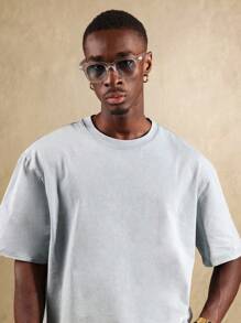 SUMWON Summer Artistic Handwritten Message Loose Fit Cropped Cotton Basic Streetwear Tee Casual Urban Top Skater Contemporary Design Oversize