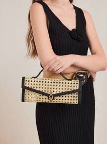 MOTF PREMIUM TÚI XÁCH CÓ KHÓA ĐẦU VẠCH - Màu be - Xem 8