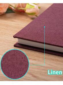 SHEIN DIY 相册，带自粘磁性剪贴簿相册，不同尺寸（3x5、4x6、5x7、6x8、8x10、8.5x11、11x10.6 英寸），40 页亚麻封面相册，带金属笔和 DIY 配件，适合返校 - 紫色 - 查看 3