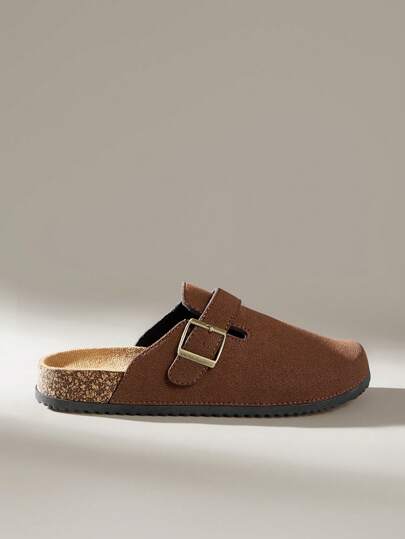 Solecia Zapatillas de mujer con suela gruesa, diseño de hebilla cuadrada a juego con zapatos de mujer