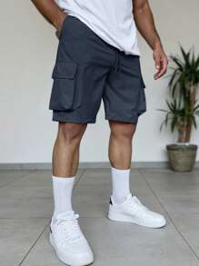 Manfinity Homme 男士新款多口袋休闲工装短裤，时尚百搭