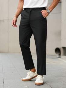 Manfinity Mode Plus Size Men's Solid Color Pockets Work Commute Suit Pants Pants For Men Men Suit Pants Men S Formal Pants Men Clothing Men Pants Men S Dress Pants Black Pants For Men It Is Great For Couples And Makes An Excellent Gift Idea For Boyfriends Or Husbands.