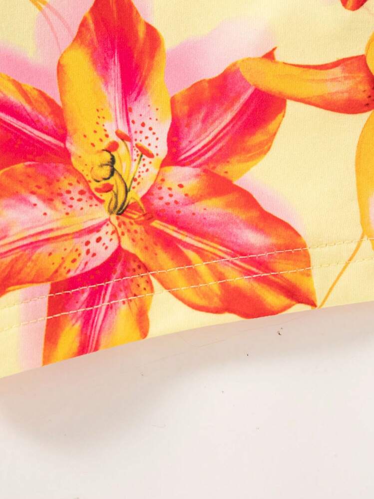 Elladie kids Bộ 3 món đồ liền thân in họa tiết hoa mùa hè cho bé gái, phong cách tối giản, đa năng, phù hợp cho ngày lễ, đồ dùng cần thiết cho bãi biển, trường học, khuôn viên trường, cao đẳng - Nhiều màu - Xem 8