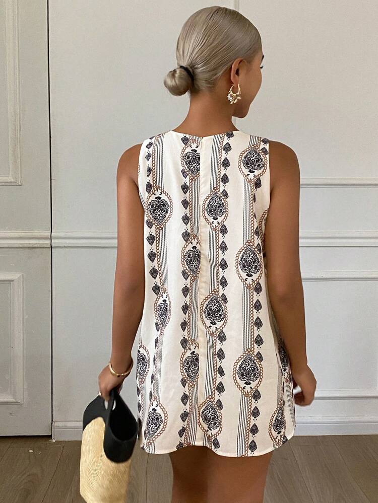 Floral Sleeveless Casual Summer Vacation Tank Top For Women