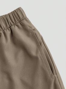 TaskEZ Uniform Set: V-Neck Short Sleeve Tailored Blouse And Drawstring Straight Leg Casual Pants, Scrub Sets