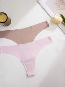 7件无缝内裤套装，无缝丁字裤 - 彩色 - 查看 5