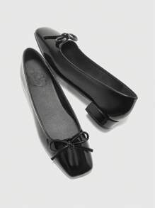 CUCCOO BIZCHIC Women's All-Match Black Casual Comfortable Slip-On Flats, Versatile For Daily Wear