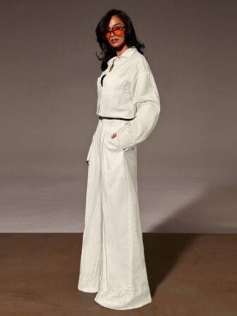 Athîral Dam Casual Enfärgad Vida Ben Denim Jumpsuit