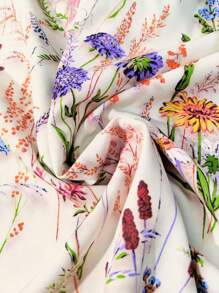 SHEIN LUNE 大码休闲度假印花夏季衬衫 - 杏色 - 查看 3