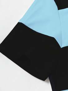 Manfinity Homme Camisa Polo Casual Solta de Manga Curta com Estampa Listrada Masculina, Presente para Namorado, Todas as Estações