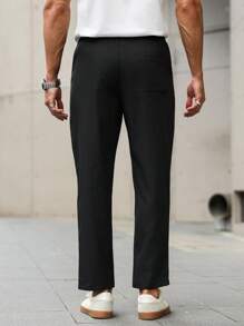 Manfinity Mode Plus Size Men's Solid Color Pockets Work Commute Suit Pants Pants For Men Men Suit Pants Men S Formal Pants Men Clothing Men Pants Men S Dress Pants Black Pants For Men It Is Great For Couples And Makes An Excellent Gift Idea For Boyfriends Or Husbands.