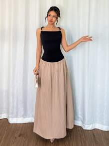 SHEIN Unity 女士优雅拼色修身连衣裙 - 彩色 - 查看 6