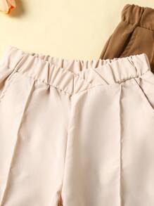 3pcs/Pack Girls Wide Leg High Waist Loose Casual Trousers, Pink/Black/White/Beige, Slim Fit, Suitable For Autumn/Winter/Spring, 2024 New Arrival, Suitable For Commuting And Versatile Wear Kids Pants Girls Pants Loose Pants For Girls Kids Wide Leg Pants Girl Uniform Pants