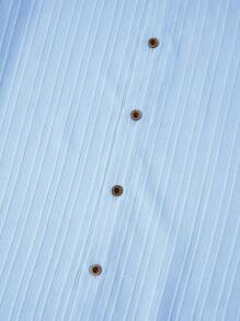 青少年男孩/青少年男孩休闲百搭柔软波浪图案立领宽松短袖编织纯色衬衫，适合学校、花园、海滩、生日、春季、夏季、秋季、冬季