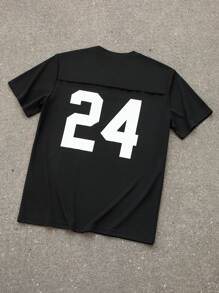 Aesthetic Post 男式图形印花 T 恤；数字图案；运动休闲