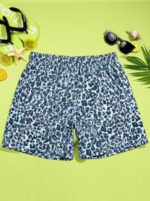 Manfinity KASUA Men's All-Over Print Simple Casual Beach Shorts (Asymmetrical Allover Print Pattern) - Multicolor - View 2
