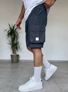 Manfinity Homme 男士新款多口袋休闲工装短裤，时尚百搭
