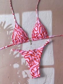 Swim Vcay Women's Random Metallic Jewelry Bikini Set, Summer - Multicolor - View 4