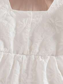 فستان أميرة ذو كتف واحد وأكمام منتفخة مزخرف بالزهور للبنات، ملابس أناقة وارتداء كاجوال لحفلات الأعياد وحفلات الأداء