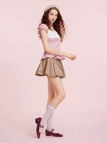 CUCCOO DOLLMOD Women's Fashion Wine Red Mary Jane Short Chunky Heel Casual Daily Wear Office Work Party Commuting Pumps BURGUNDY Heels Pumps Spring Shoes Spring Break Easter