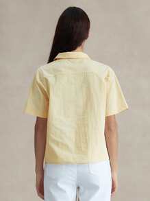 Briarwyn 女士夏季休闲刺绣设计短袖衬衫夏季和海滩 7 月 4 日机场